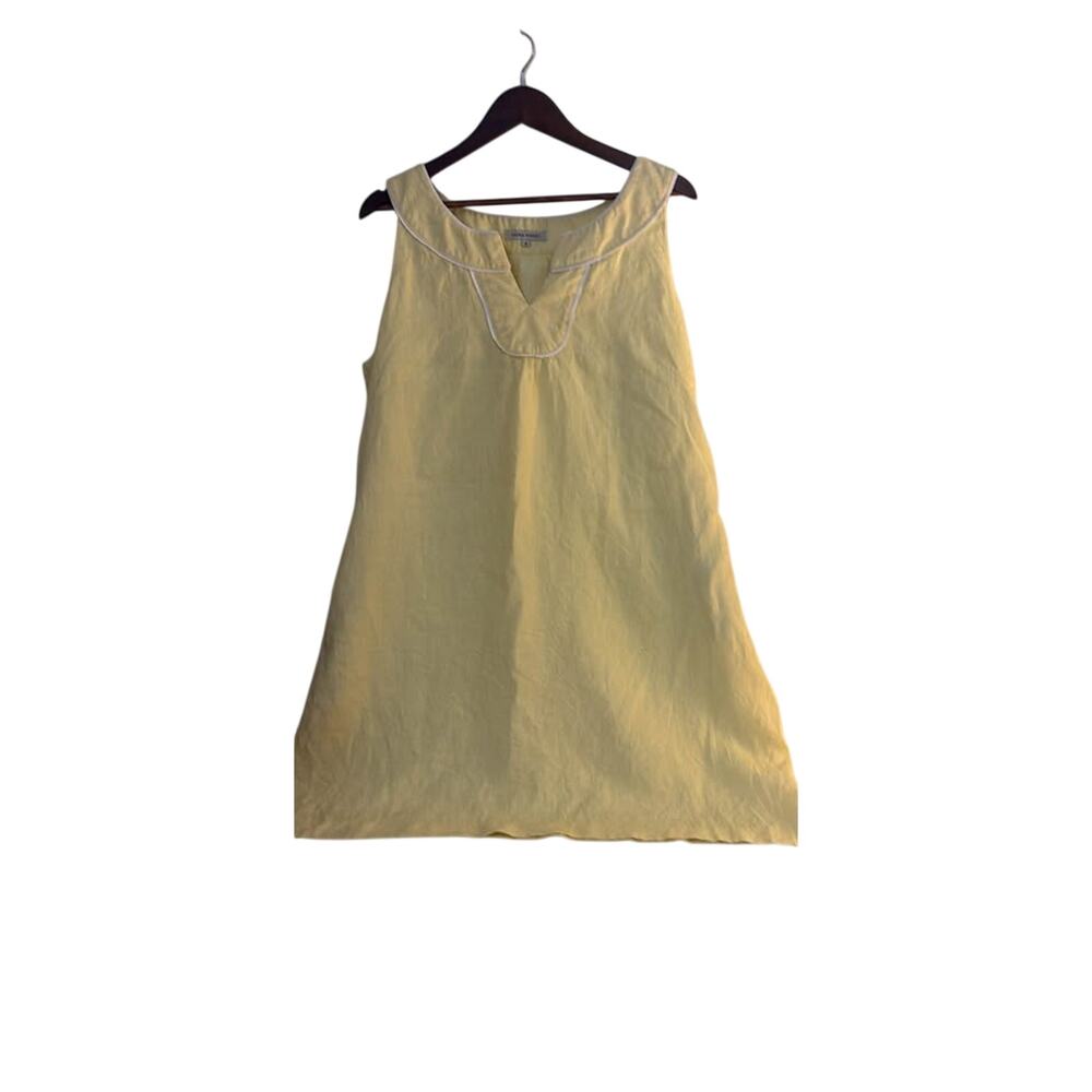 Women’s Laura Ashley Yellow Linen Dress Size 14